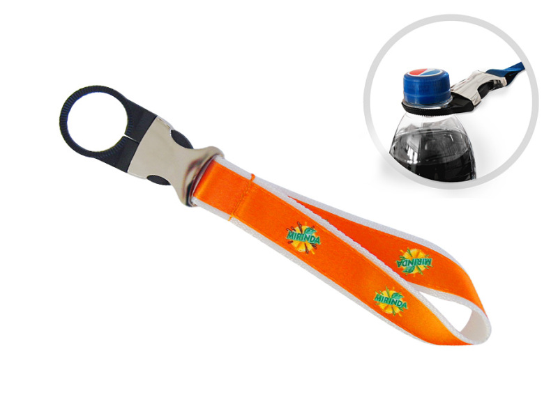 Key ring with buckle for bottle